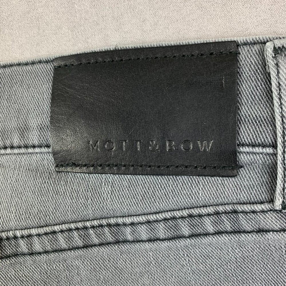 Mott & Bow Mens Pants 40 Gray Slim Stone Jeans Soft Denim Cotton Stretch 40x32 - Picture 12 of 12